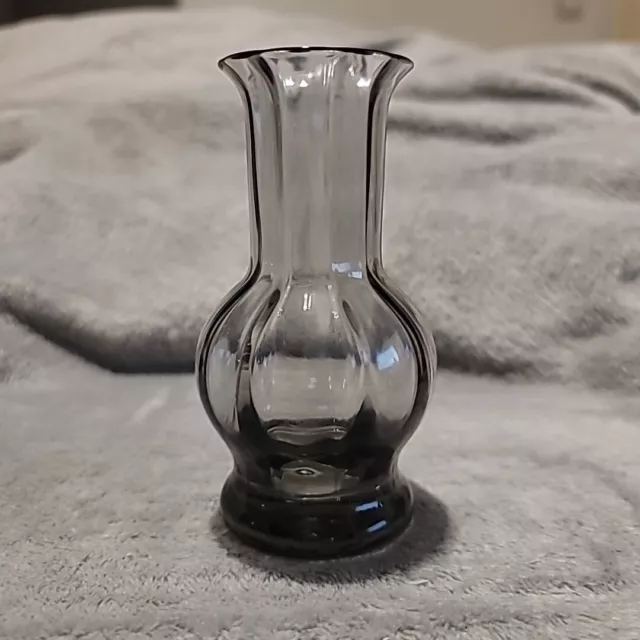 Wedgewood Small Vintage Black Glass Bud Vase Decorative Miniature Modern