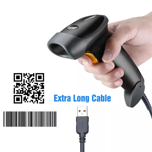 Eyoyo USB Wired 1D QR 2D Barcode Scanner Automatic Scanning for Windows Mac OS