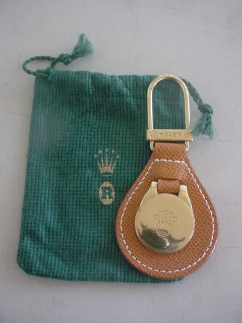 Rolex Novelty Brown Rare Key Chain VIP Leather with Rolex Bag