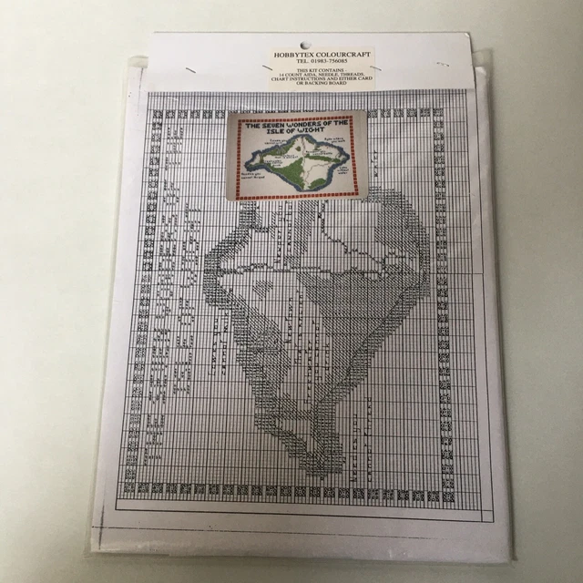 ISLE OF WIGHT Counted Cross Stitch Kit Vintage By Hobbytex Unopened £