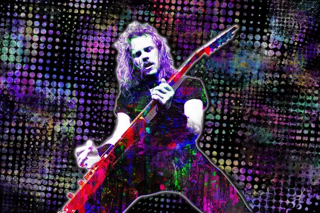 James Hetfield of METALLICA 24x36in Poster, Metallica Tribute Art Free Shipping