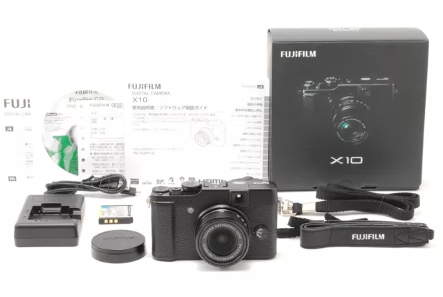 [ Mint w/BOX ] Fujifilm Fuji X10 12.0MP Black Digital Camera From Japan