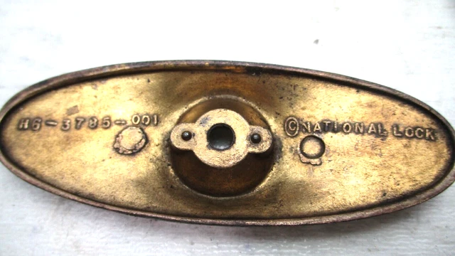 Lot Of 5 Rosette Escutcheon Ellipse Shape National Lock Vintage Hardware