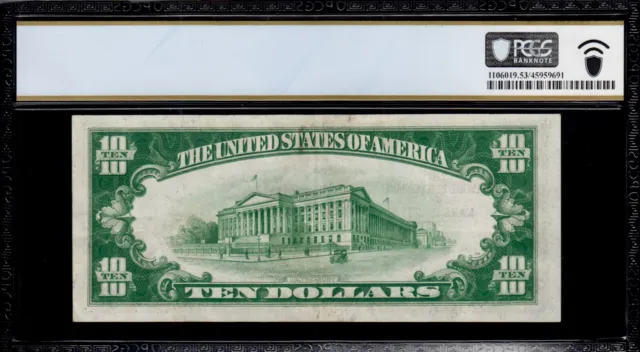 1929 Ten Dollars Kansas City FRBN⭐️STAR NOTE⭐Low SN—Fr.1860-J*—PCGS 53 About UNC 3