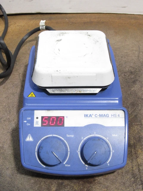 Untested IKA Digital Magnetic Stirrer Model C-MAG HS 4 S001 50-500 degrees C Untested IKA Digital Magnetic Stirrer Model C-MAG HS 4 S001 50-500 degrees C