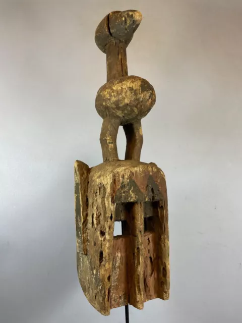 230447 - Old African Dogon  Satimbe Mask with bird on top - Mali.
