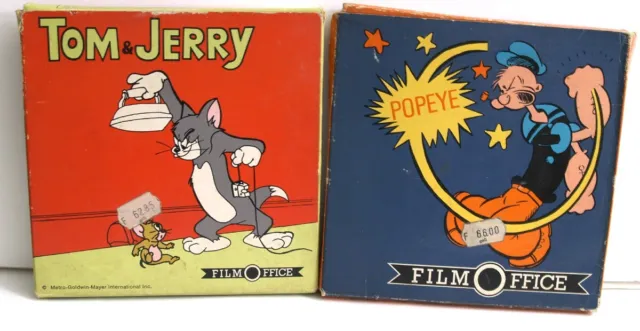 2 Films Super 8 Nb Sonore  2 X 125 Metres - Popeye /Tom Et Jerry