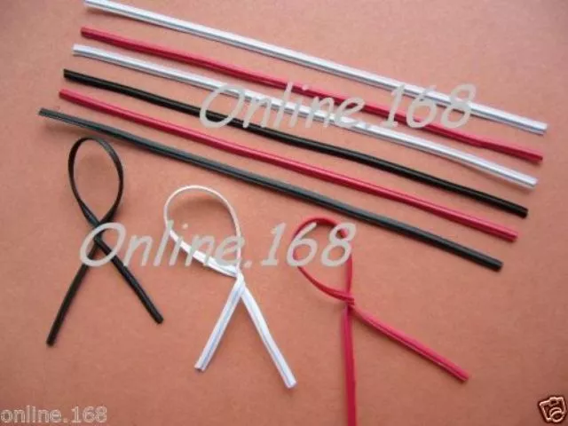 Plastic coated twist ties various size 3"/100mm-8"/203mm to 200m Black/White/Red