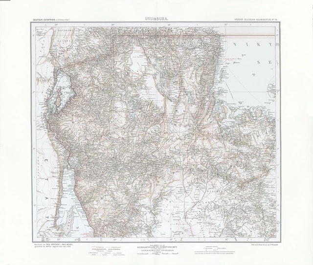 Deutsch Ostafrika - Usumbura Victoriasee Bujumbura Burundi Kolonialatlas 23