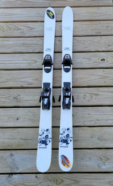 Line Ghetto Blaster Skis 131cm With Salomon C509 Bindings Twin Tip White