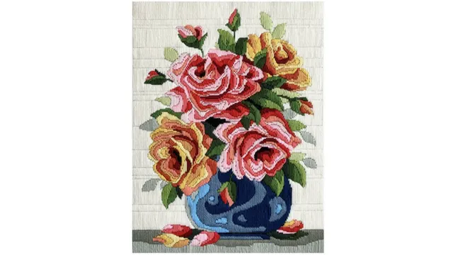 Country Threads Long Stitch Kit Roses Inc Threads