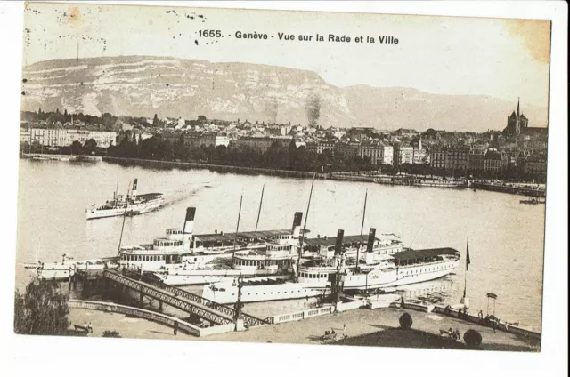 CPA-Carte postale-SUISSE - Vue sur la Rade et la Ville - 1930  S2197