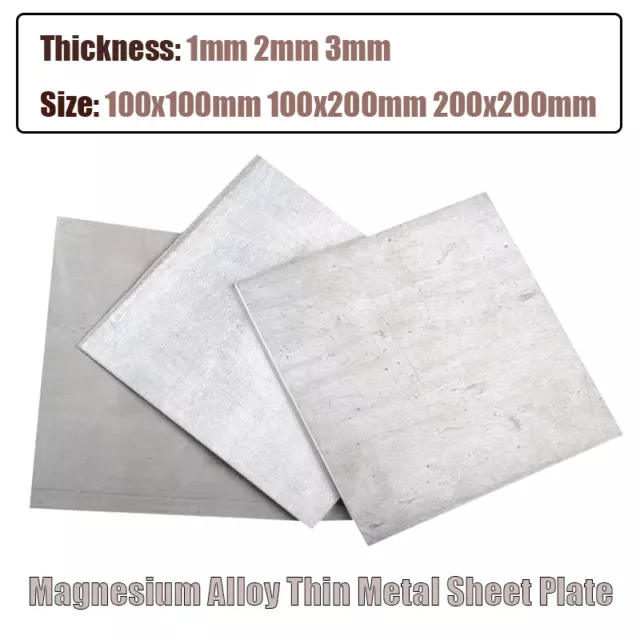 Magnesium Plate AZ31B Magnesium Alloy Thin Metal Sheet Thick1/2/3mm Metalworking