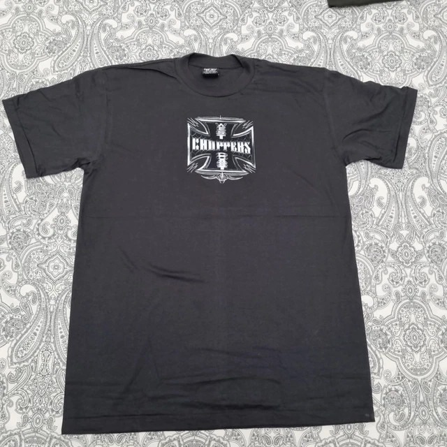 West Coast Choppers Original Iron Cross T-Shirt - Black/White Logo
