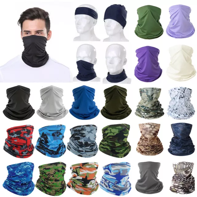 Bandana Face Mask Neck Gaiter Tube Scarf Headwear Head Warmer Fishing Cycling