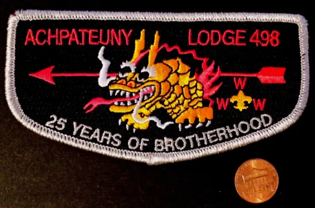 Oa Achpateuny 498 803 Bsa Far East Council Patch Dragon Lodge 25Th Flap Smy Rare