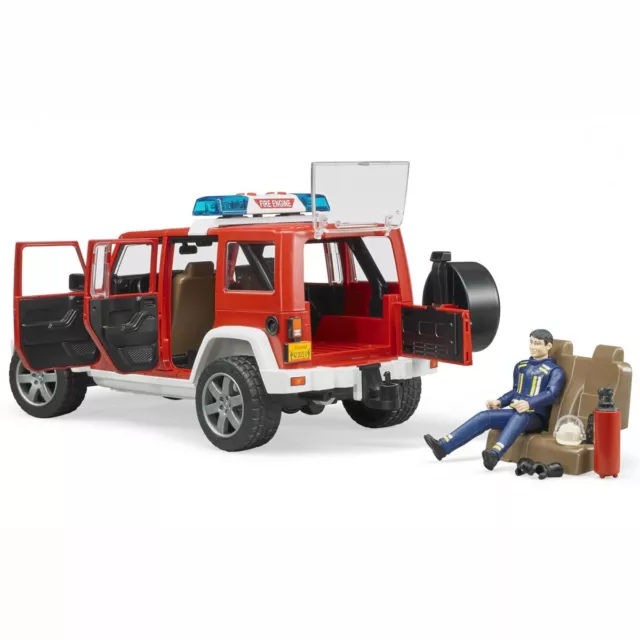 BRUDER 02528 Jeep Wrangler Unlimited Rubicon FeuerwehrEinsatzfahrzeug mit Figur 3