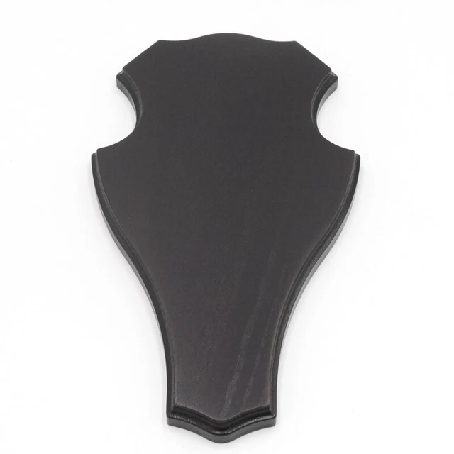Ciervo Escudo de Trofeo Romo En Roble Oscuro Altura 35CM Hirschschild