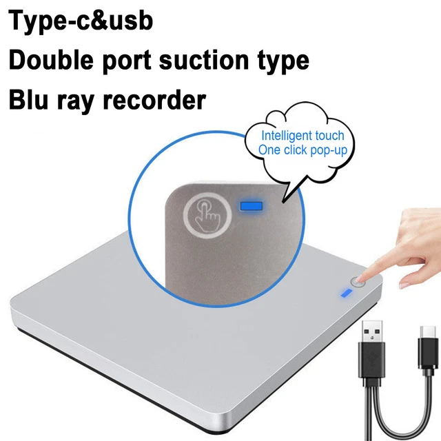Genuine Bluray Burner External USB 3.0 Player DVD CD BD Recorder Drive Silver A
