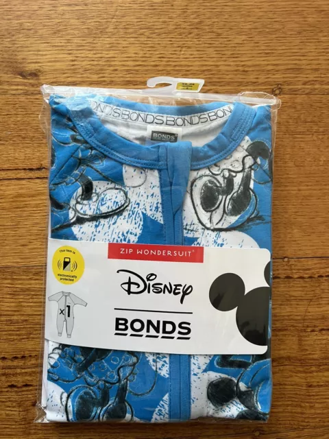 Bonds Blue mickey zippy wondersuit BNWT Size 2