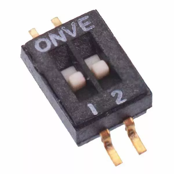 2 Way Half Pitch SMD DIL Switch 1.27mm