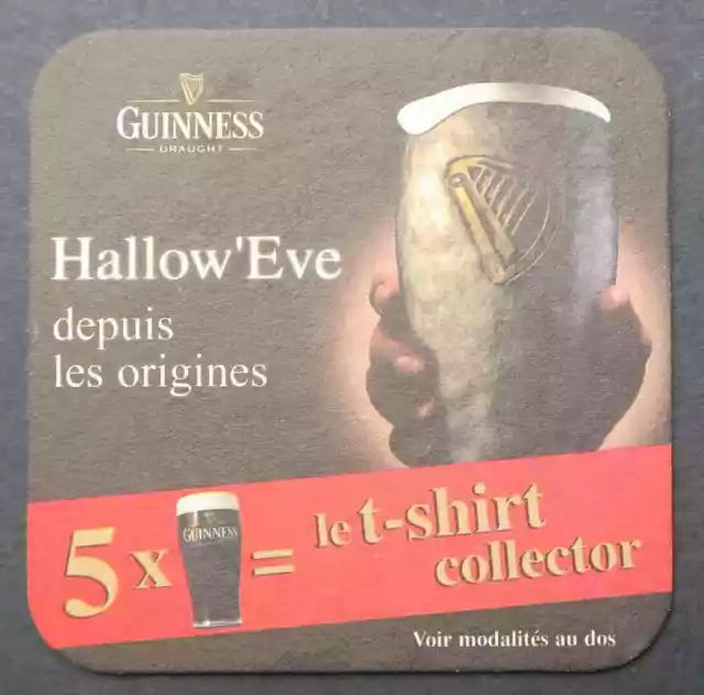 Sous-bock GUINNESS HALLOW' EVE   beermat 22