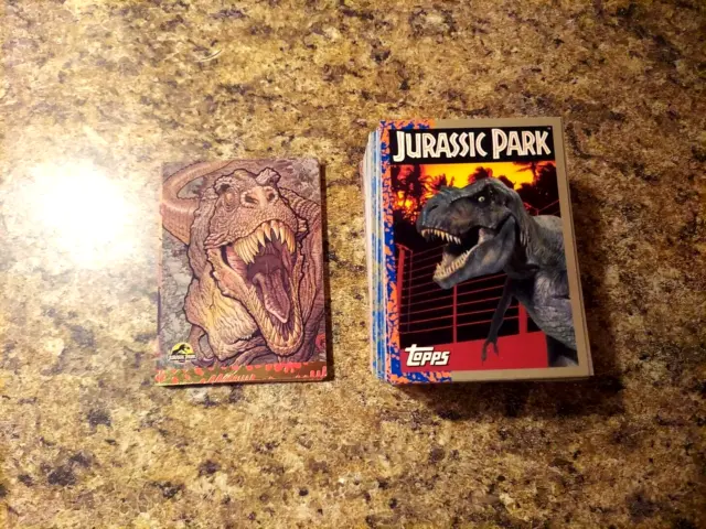 Jurassic Park Trading Card Complete Set "Deluxe Gold Series" 88 + 10 Topps 1993