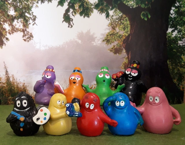 BARBAPAPA FIGURINES VINTAGE Ancien Pvc Figures 9 Personnages Rare Années 70 Rare EUR 39,99