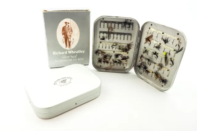 Pair Of Richard Wheatley Fly Boxes With A Selection Of Flies
