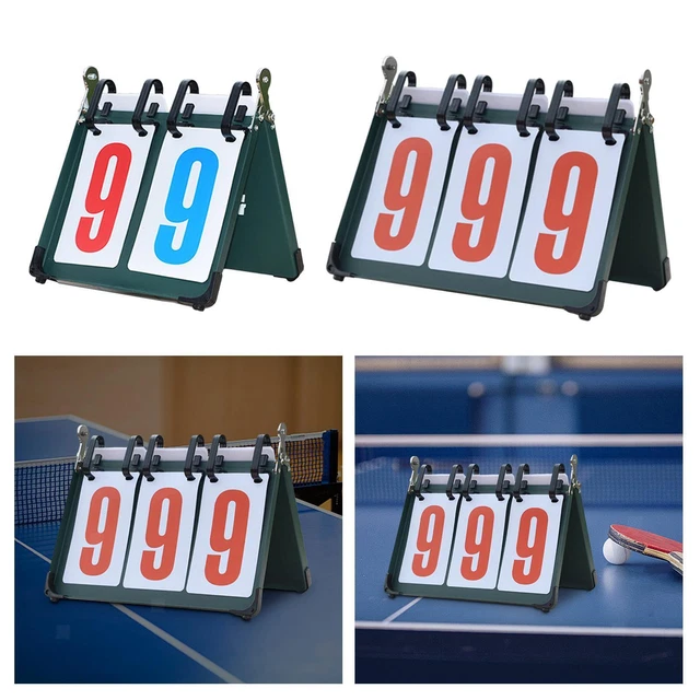 Tableau D’affichage JISADER Multi-Sports – 2 Chiffres, Bascule, En PVC 18,5 X 16 Cm – Pour Volley, Foot, Basket, Tennis, Intérieur Et Extérieur