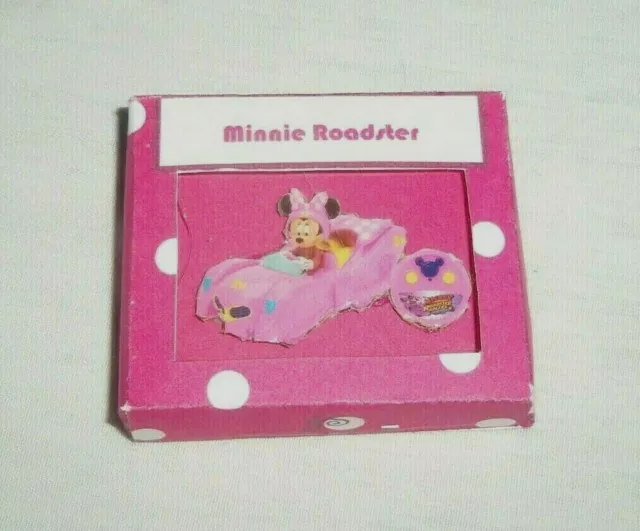 OOAK Miniature Dollhouse Shop Display TOY BOX Minnie Mouse Roadster Race Car JS