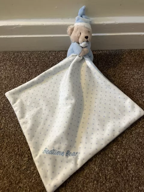 MOTHERCARE BEDTIME BEAR Comforter Baby Comfort Blanket Stars Pink
