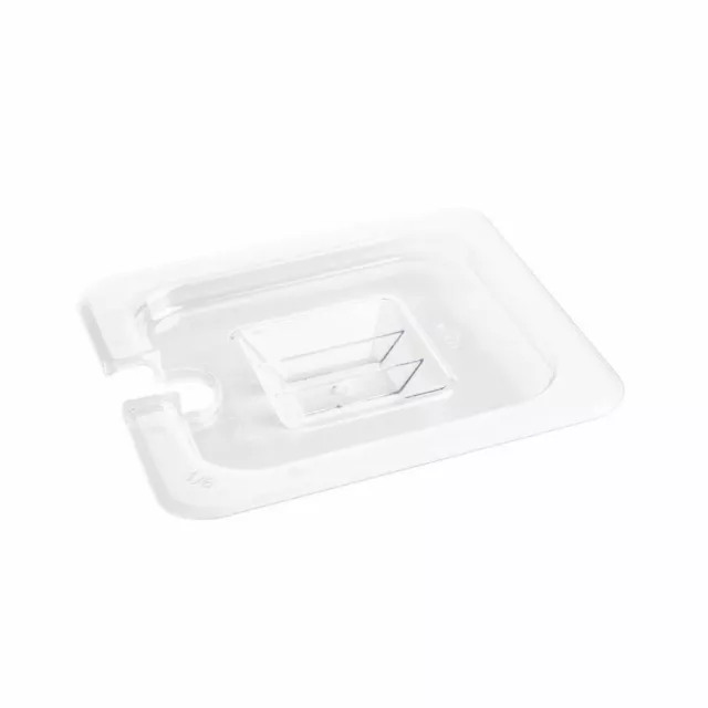 Vogue 1/6 Gastronome Lid Made of Polycarbonate - Notched / Dishwasher safe