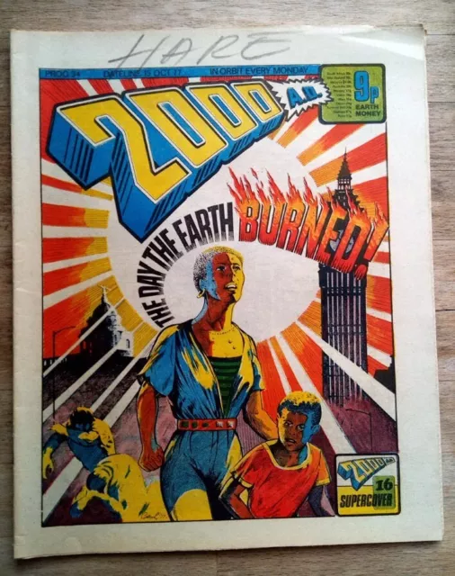 2000AD comic prog 34 from 1977 - fine condition