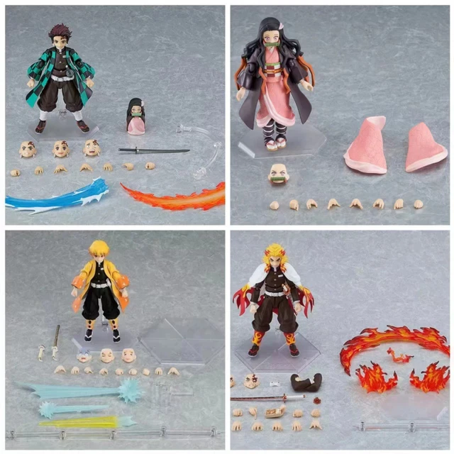 Figura Anime Demon Slayer Figura Kamado Tanjirou Nezuko Action Figure PVC Giocattoli Modello Zenitsu Figurina Inosuke Kimetsu No Yaiba