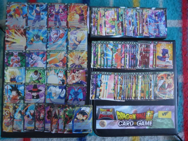 LOT 119 CARTES DRAGON BALL SUPER CARD GAME FR BT22 Full Set (C, UC,R)  NEUF.