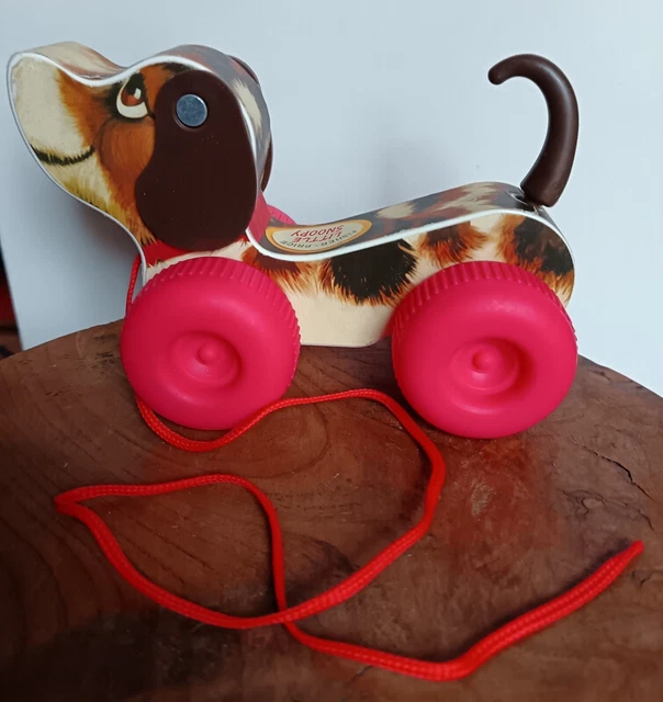 Jouet Vintage Fisher Price : Chien à Tirer Little Snoopy (Réf. 693) – Bois Et Plastique
