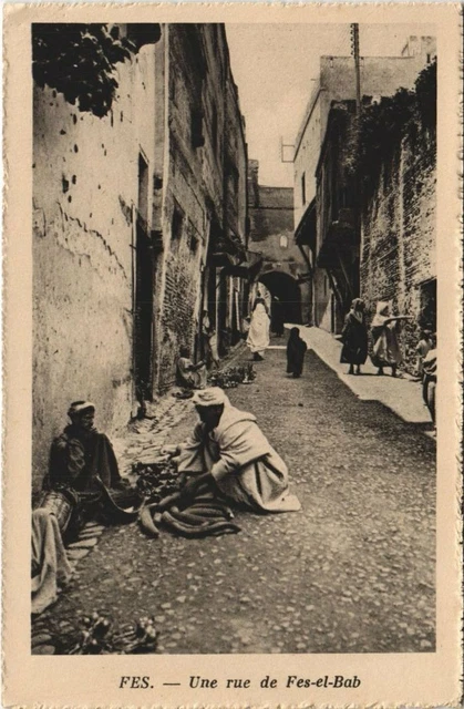 CPA AK MAROC FEZ one Rue de FES-el-Bab (10351)