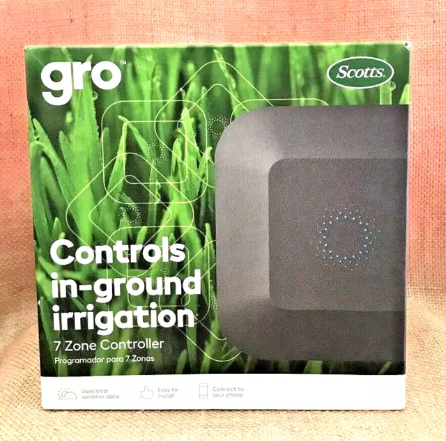 Scotts Gro Controls In-ground Irrigation 7 Zone Controller Command Hub