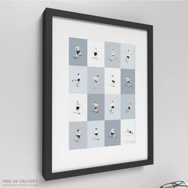 Tottenham Hotspur's Greatest Players Print Poster Spurs White Hart Lane THFC