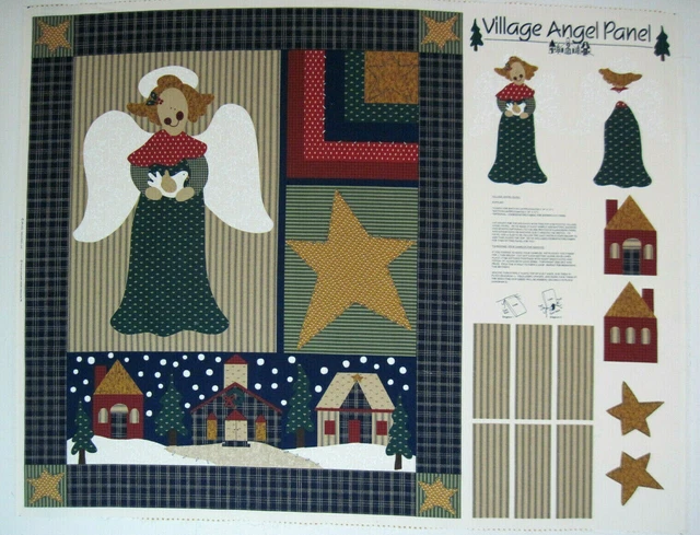 Panel de tela Village Angel de Spring Industries The Old Country Store 35 X 45 pulgadas