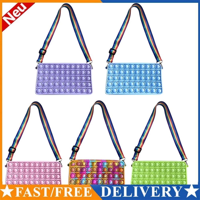 Fashion Solid Color Bubble Shoulder Crossbody Bag Small Purse Family Game