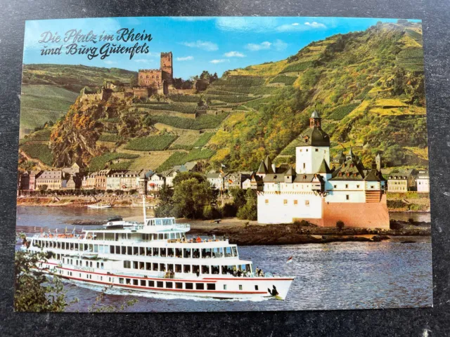 Ansichtskarte „Die Pfalz im Rhein und Burg Gutenfels“
