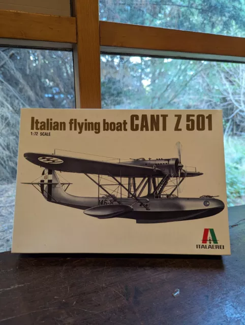 Vintage Italaerei Cant Z 501 Flying Boat Model Aircraft Kit - 1/72 Scale, 1972