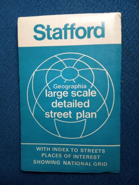 Geographia Official Large Scale Street Plan - Stafford  c1975