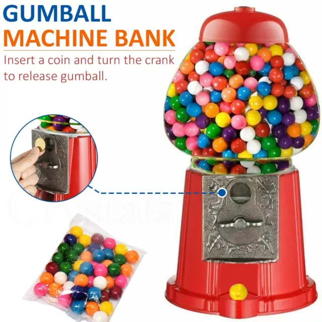 Gumball Machine – Bubble Gum Sweet Dispenser Mini Retro Candy Vending Gift Set