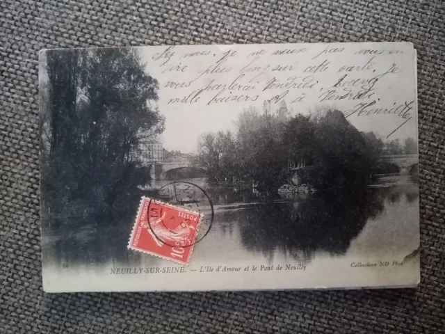 Cpa Neuilly Sur Seine L Île D Amour Et Le Pont De Neuilly