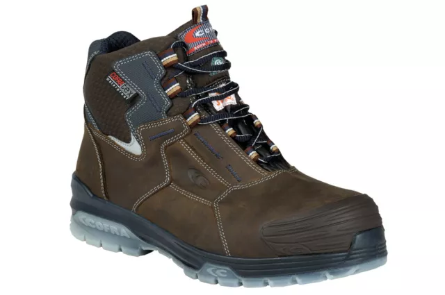 New Men's Cofra CHASE BROWN safety boots 7.5W - USA/CANADA safety standard