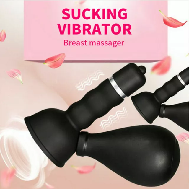 Women Couple Vibrating Nipple Sucker Clit Suction Cup Breast Pump Toys