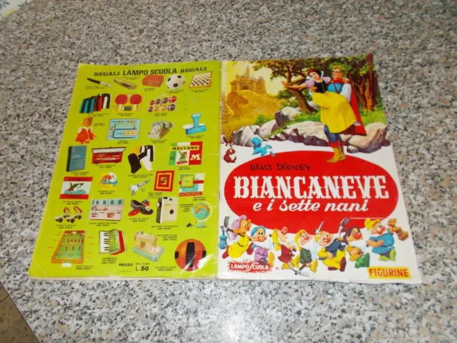 ALBUM BIANCANEVE MODERNA/LAMPO 1968 COMPLETO(figurine lucide)OTTIMO TIPO PANINI